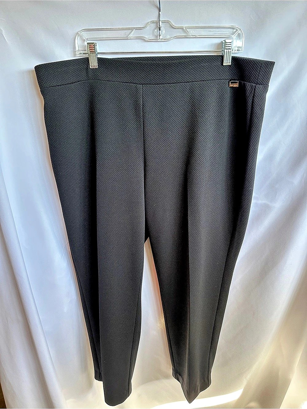 Textured Black Trousers
